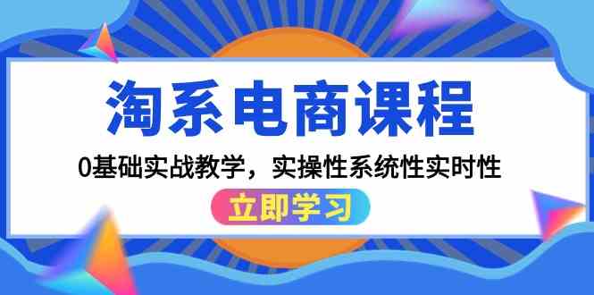 淘系电商课程，0基础实战教学，实操性系统性实时性（15节课）-柚子网创